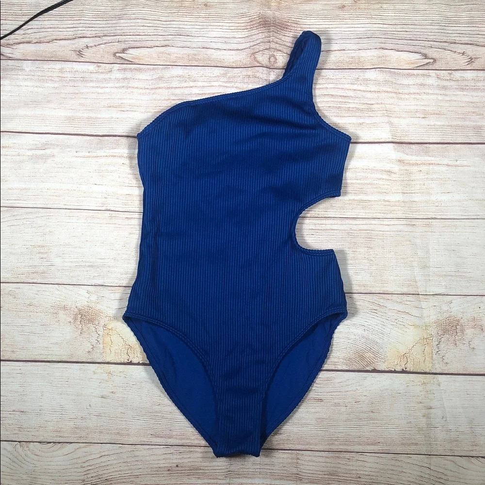 abercrombie kids‎ One-Shoulder Cutout One-Piece Swimsuit - Navy
